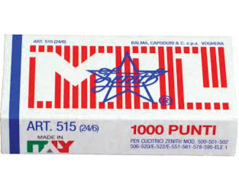 Punti metallici per cucitrice ZENITH 515 (24/6)